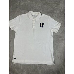 Men’s Lacoste Regular Fit Polo Short White Size 7 XXL
